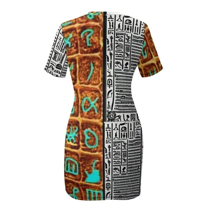 OPM OP LADY White Crew Neck Short Sleeve Dress - OPM Clothing