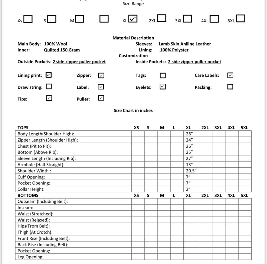 Size guide