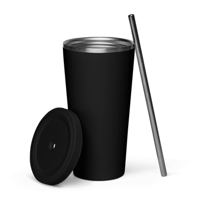 OPM QR Insulated tumbler with a straw
