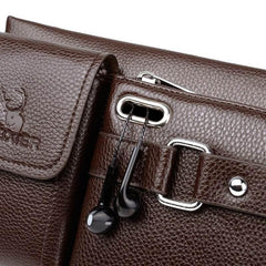 OPM Men's Sports Waist Bag Multi Functional Outdoor Waist Bag PU Messenger Bag Riding Waist Bag - OPM Clothing