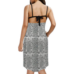 Spaghetti Strap Backless Beach Dress (D65) - OPM Clothing