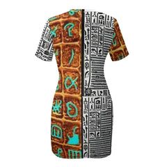 OPM OP LADY White Crew Neck Short Sleeve Dress - OPM Clothing