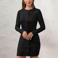 Women's OPM HIStory Zipper Long Sleeve Hip Dress - OPM Clothing