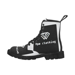 Women's Lace Up OPM BLACK INSIGNIA Canvas Boots - OPM Clothing