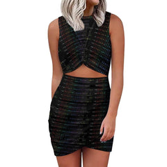 OP LADY Navel-Baring Cross-Fit Hip Skirt - OPM Clothing