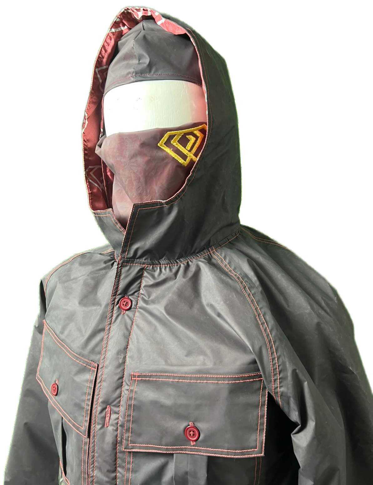 Obsidian heat-reactive jacket changing colour, technical streetwear jacket with YKK zips, OPM Clothing outerwear.