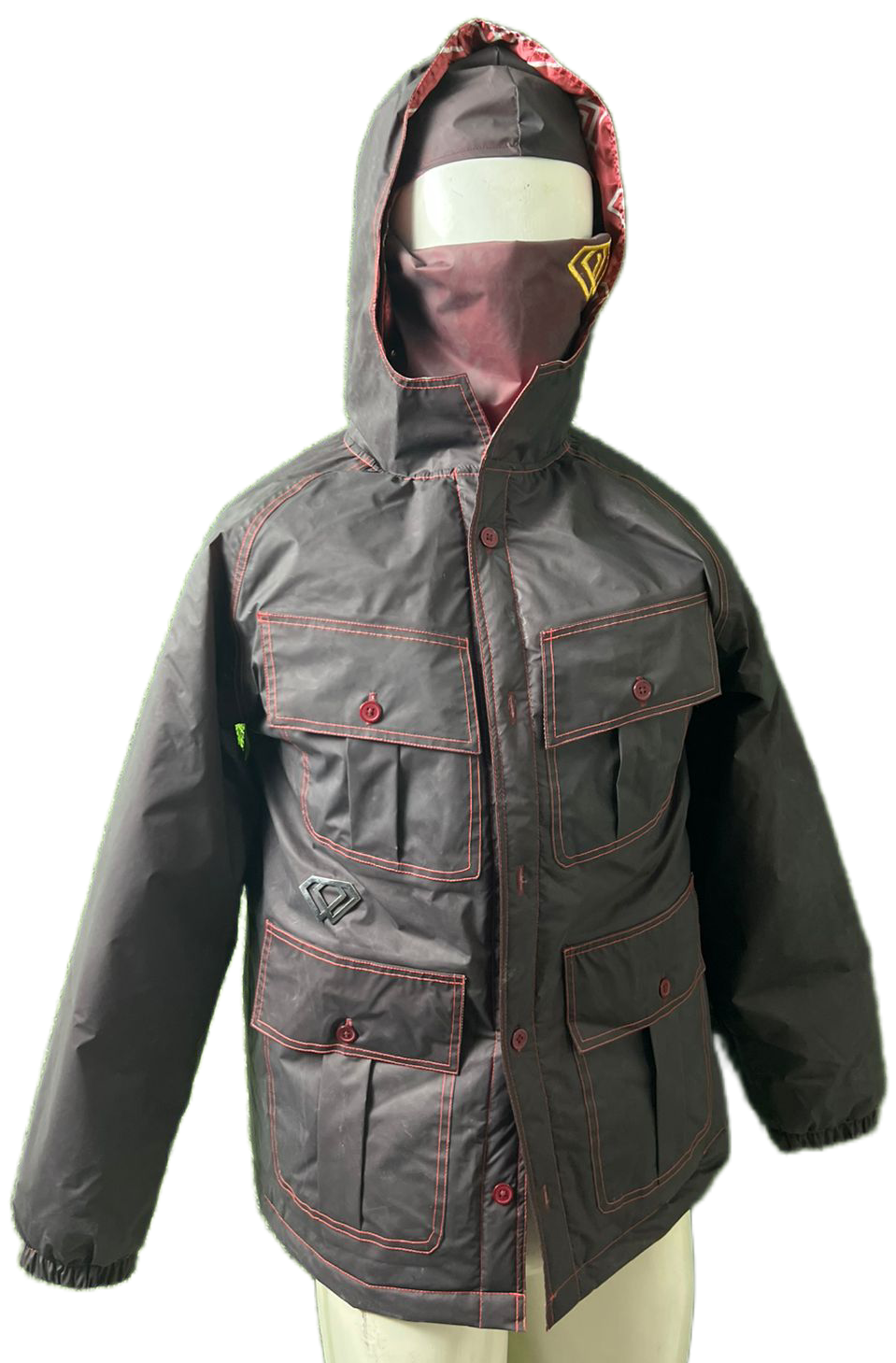 Obsidian heat-reactive jacket changing colour, technical streetwear jacket with YKK zips, OPM Clothing outerwear.
