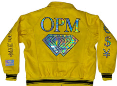 OPM YELLOW MONEY MAKER HOLOGRAPHIC JACKET - OPM Clothing