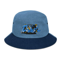 OPM GRAFF PRINT Denim bucket hat - OPM Clothing