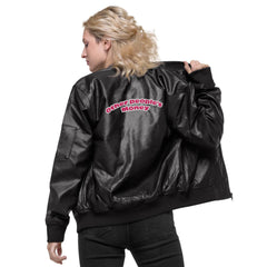 PINK OPM Leather Bomber Jacket - OPM Clothing