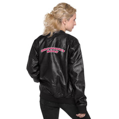 PINK OPM Leather Bomber Jacket - OPM Clothing