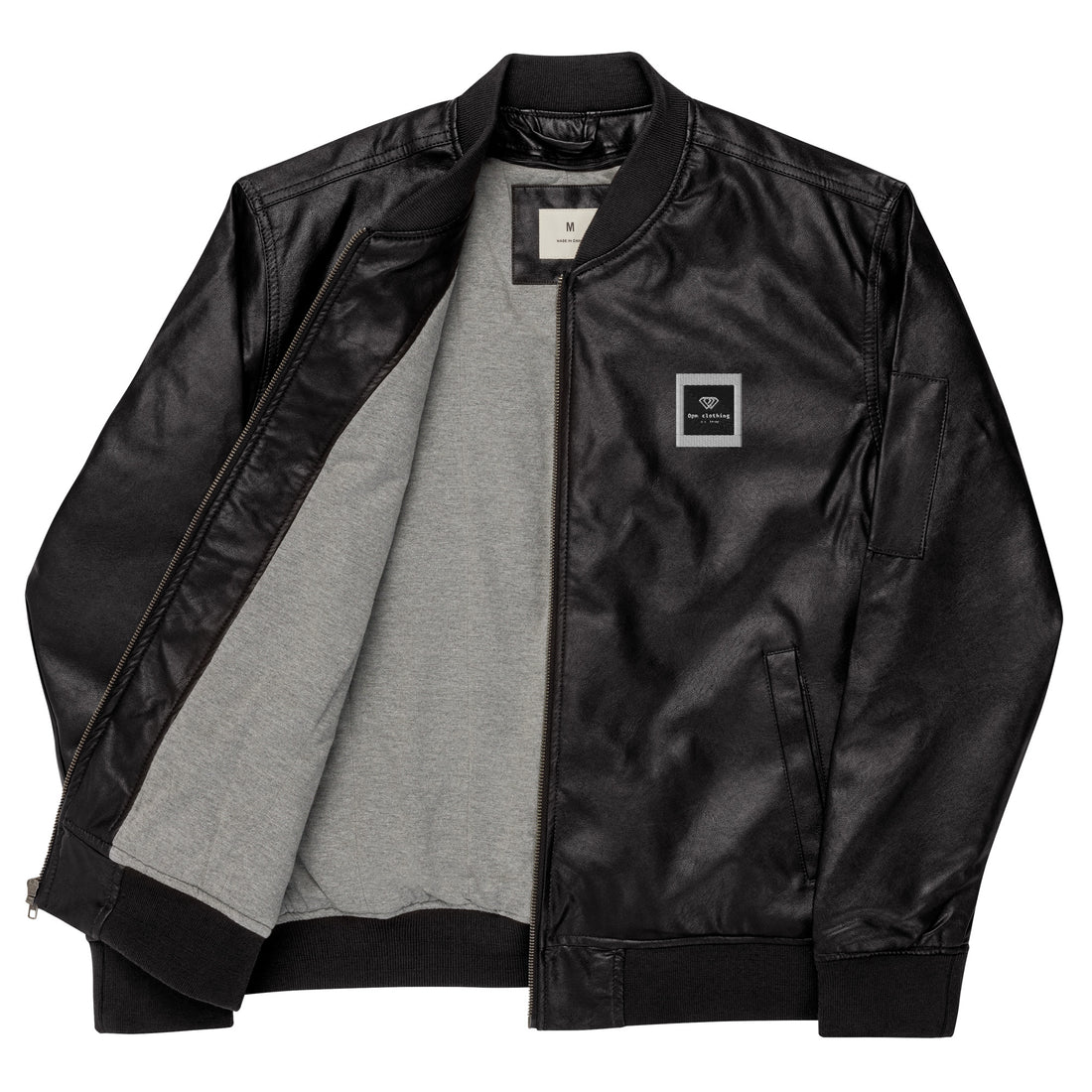 OPM INSIGNIA Leather Bomber Jacket