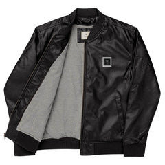 OPM BLACK INSIGNIA Leather Bomber Jacket - OPM Clothing