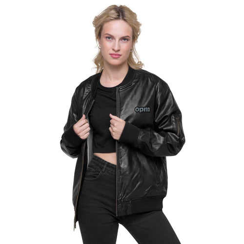TRILL.LDN Leather Bomber Jacket - OPM Clothing