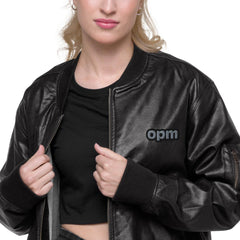 TRILL.LDN Leather Bomber Jacket - OPM Clothing