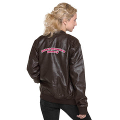 PINK OPM Leather Bomber Jacket - OPM Clothing