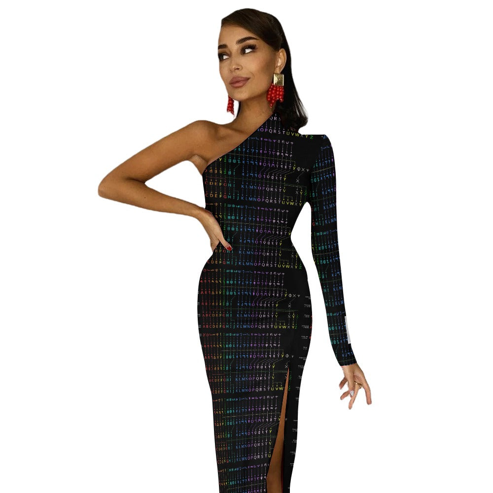 Half Sleeve Slit Dress-OPM Clothing