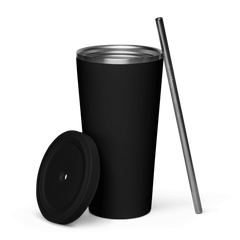 OPM QR Insulated tumbler with a straw - OPM Clothing