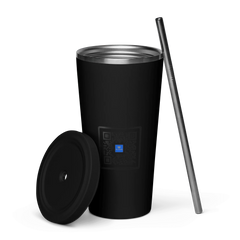 OPM QR Insulated tumbler with a straw - OPM Clothing