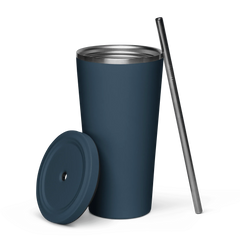 OPM QR Insulated tumbler with a straw - OPM Clothing