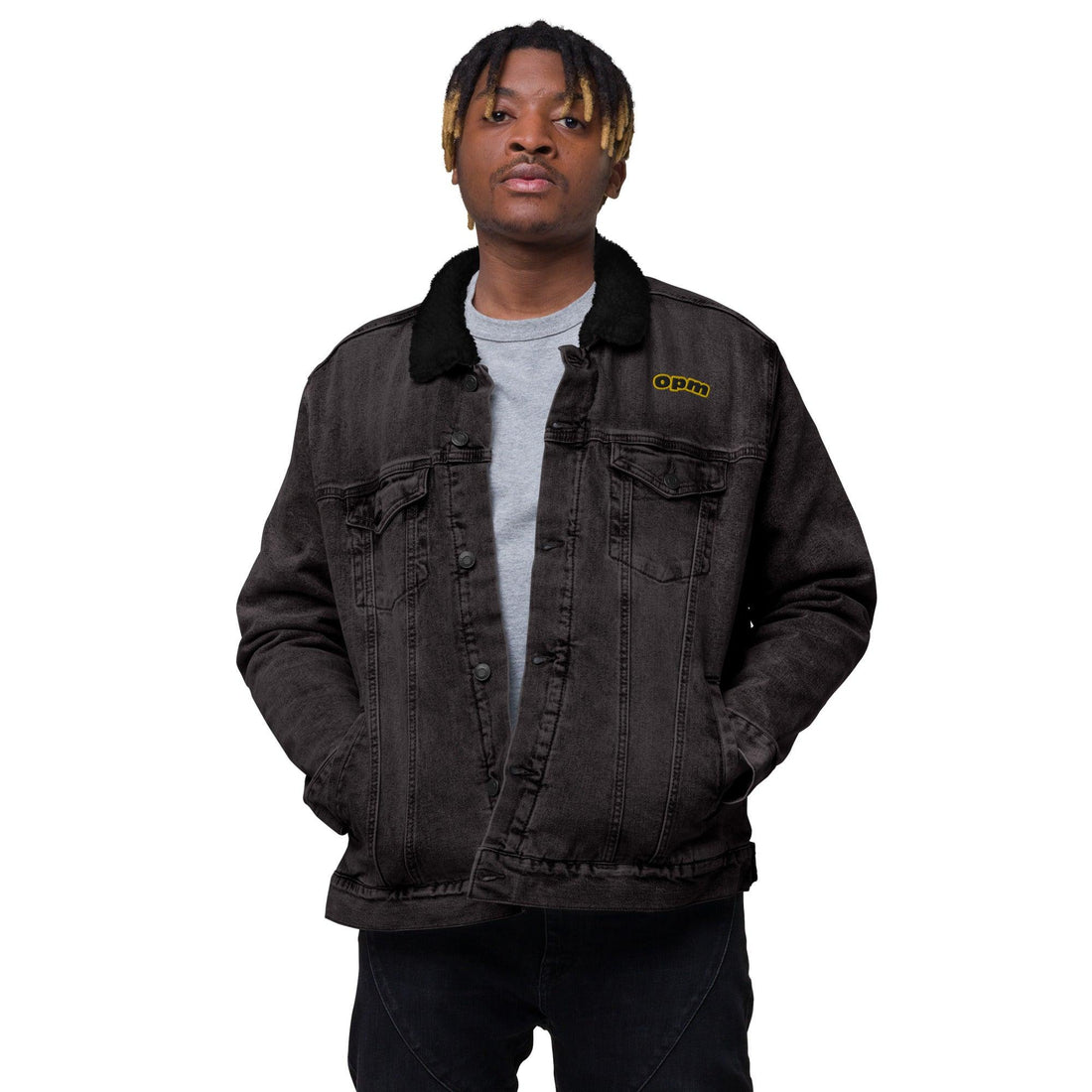 Opm Dj B3 Unisex denim sherpa jacket - OPM Clothing