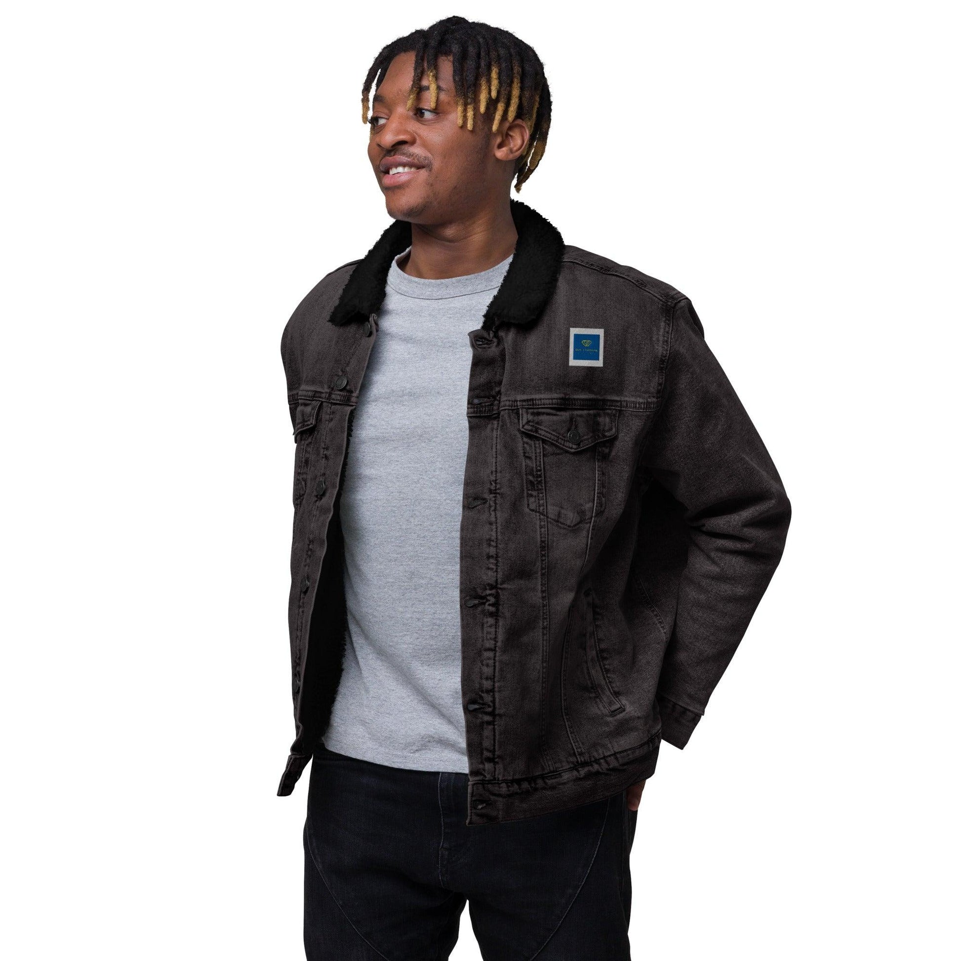 opm retro Unisex denim sherpa jacket - OPM Clothing