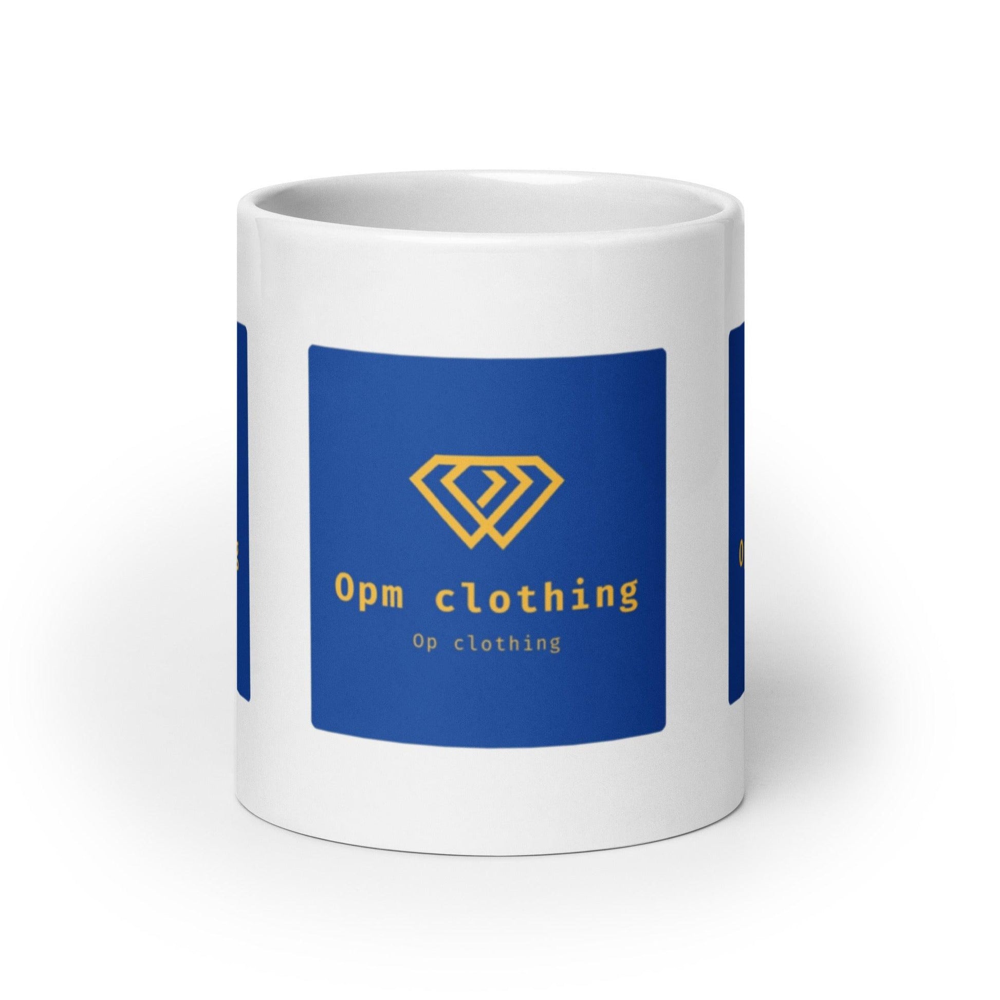 Opm White glossy mug - OPM Clothing