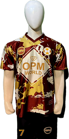 The Elite: OPM World Football Jersey, Burgundy and Gold