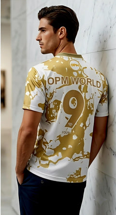 The Elite: OPM World Football Jersey, White and Gold