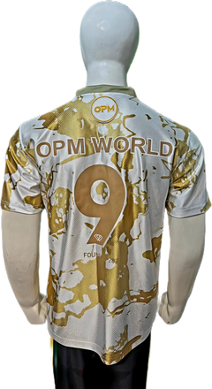 The Elite: OPM World Football Jersey, White and Gold