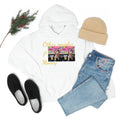 White unisex hooded sweatshirt with 