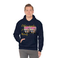 Man wearing black hooded sweatshirt with 'Other people’s P Money' text, dog and OPM cup graphic