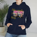 Navy hoodie with 