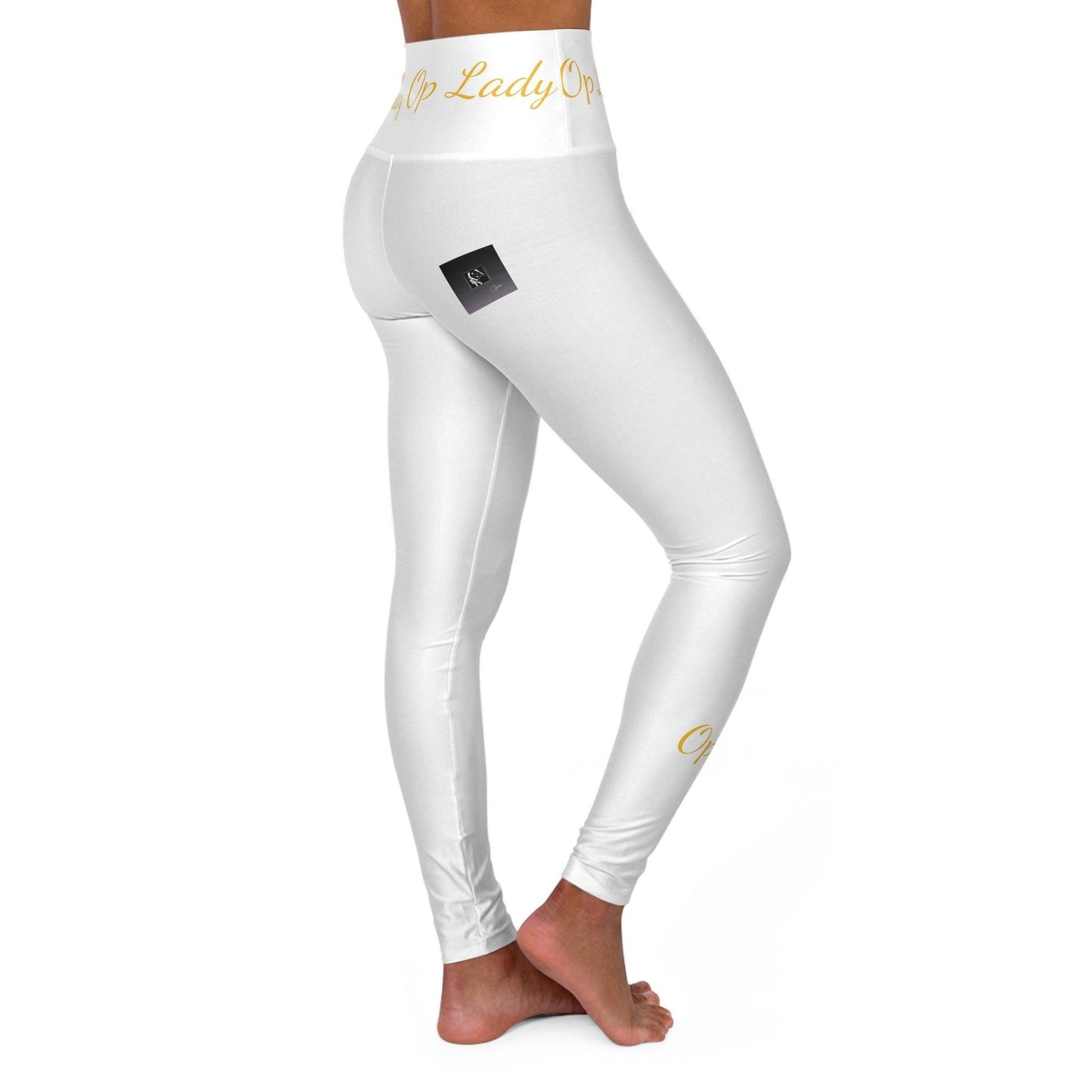 Opm op lady white High Waisted Yoga Leggings - OPM Clothing