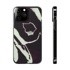 Abstract black and white graphic design soft phone case, urban streetwear accessory